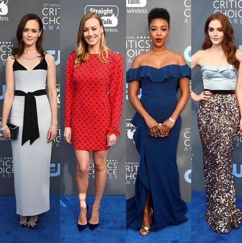 Alexis Bledel in Rasario, Yvonne Strahovsk, Samira Wiley in Rebecca Vallancei, Madeline Brewer in Elizabeth Kennedy
